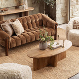 Montengo Oval Coffee Table, Natural Maple-Furniture - Accent Tables-High Fashion Home