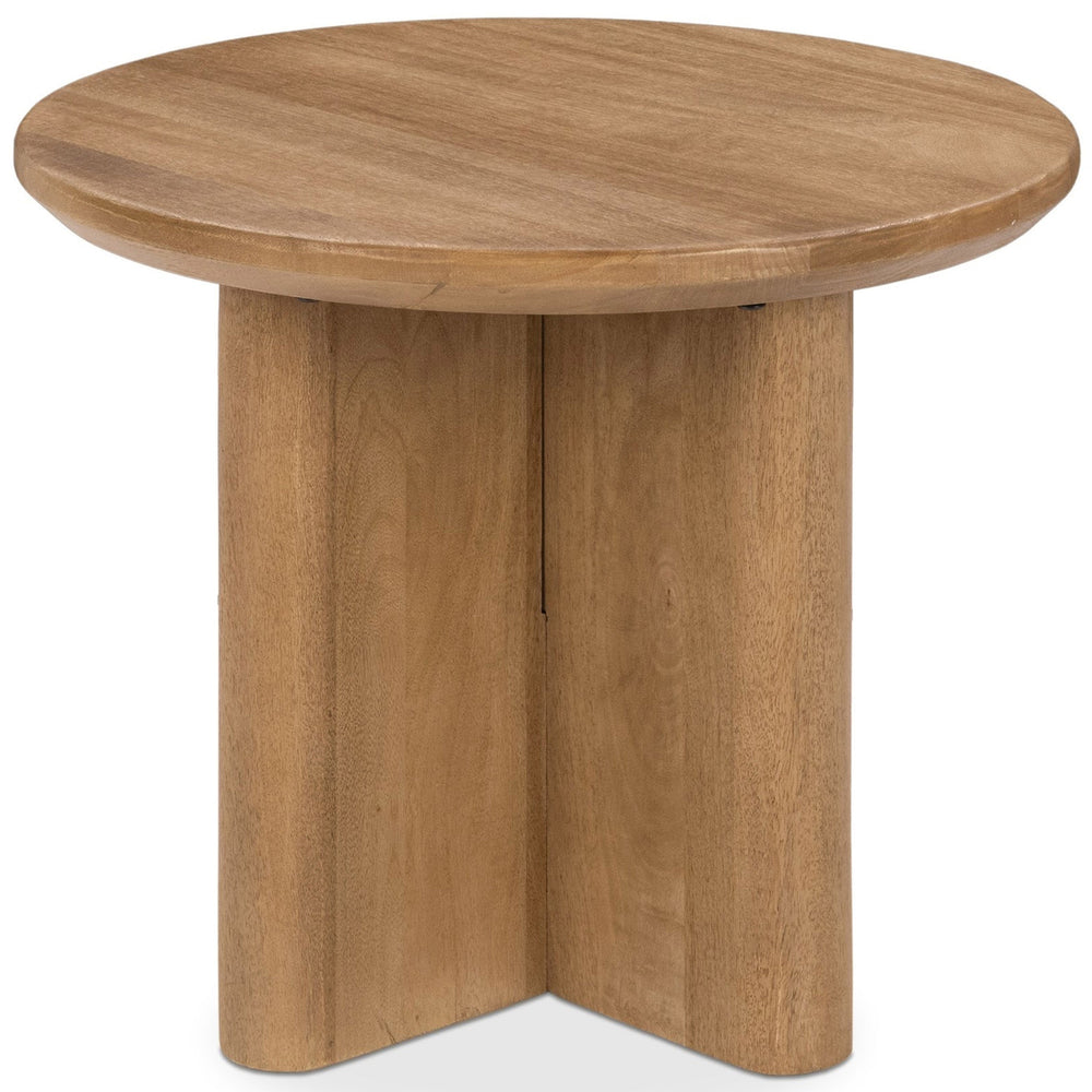 Montengo Round End Table, Natural Maple-Furniture - Accent Tables-High Fashion Home