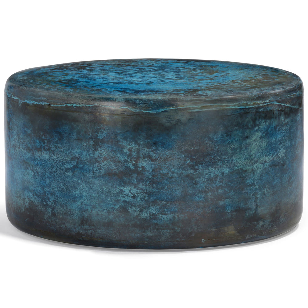 Moon Coffee Table, Blue Patina