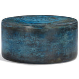 Moon Coffee Table, Blue Patina