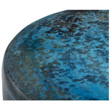 Moon Coffee Table, Blue Patina