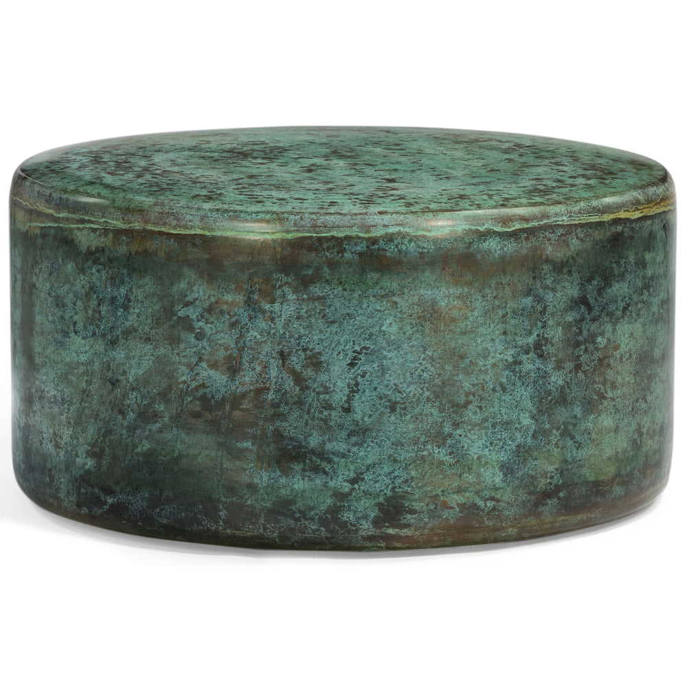 Moon Coffee Table, Green Patina
