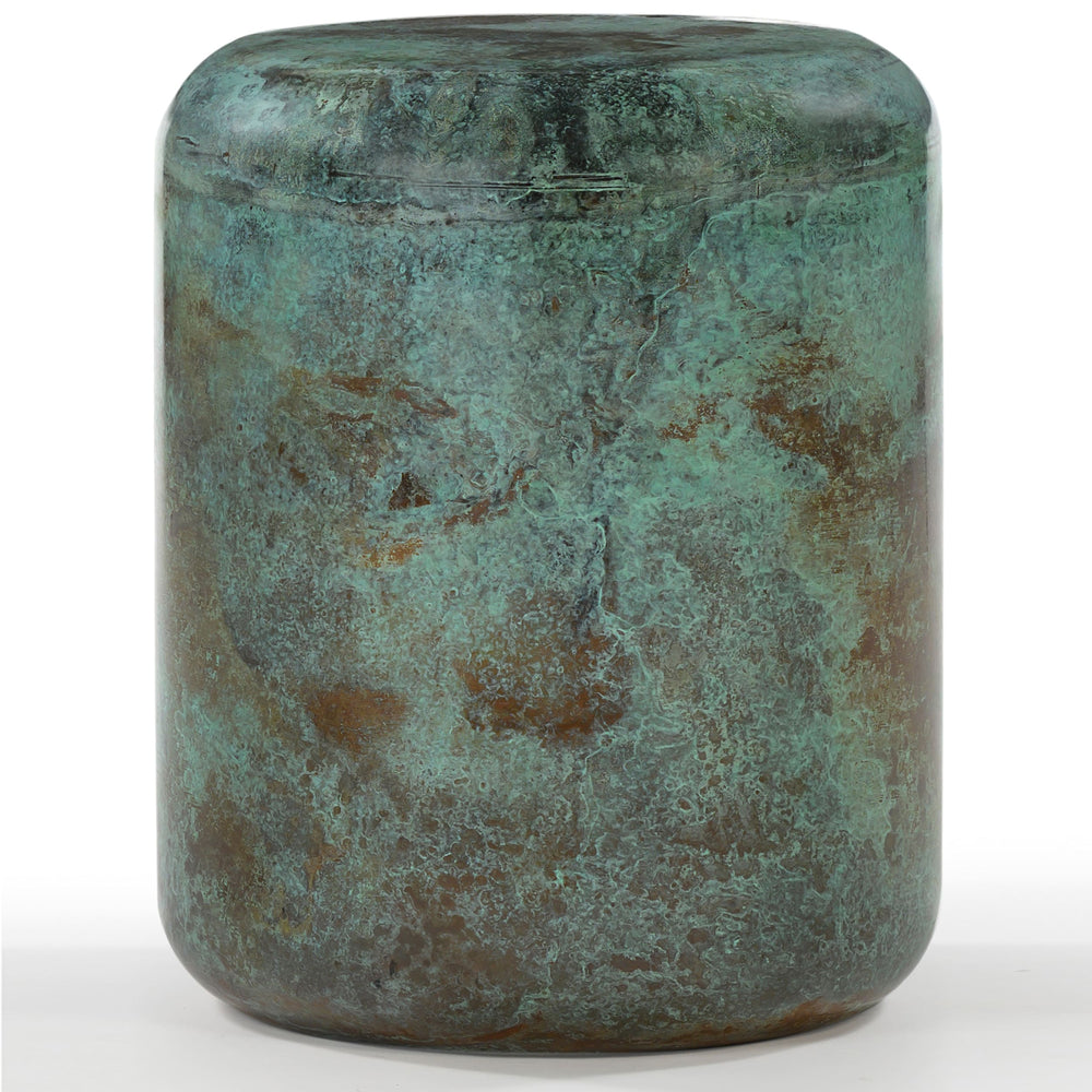 Moon Side Table, Green Patina