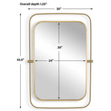 Moreni Mirror, Antique Brass