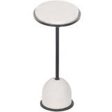 Morro Oval Side Table, White Marble