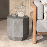 Morse Outdoor End Table, Dark Gray-Furniture - Outdoor-High Fashion Home