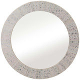 Mosaic Round Mirror, Champagne