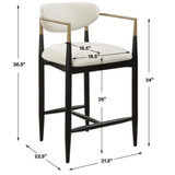 Moxie Counter Stool, Black