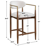 Moxie Counter Stool, Walnut