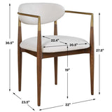Moxie Dining Arm Chair, Walnut, Set of 2