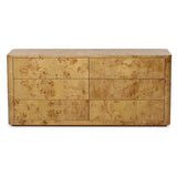 Mullins 6 Drawer Dresser, Natural Mappa Burl by Four Hands-Furniture - Storage-High Fashion Home