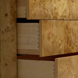 Mullins 6 Drawer Dresser, Natural Mappa Burl by Four Hands-Furniture - Storage-High Fashion Home