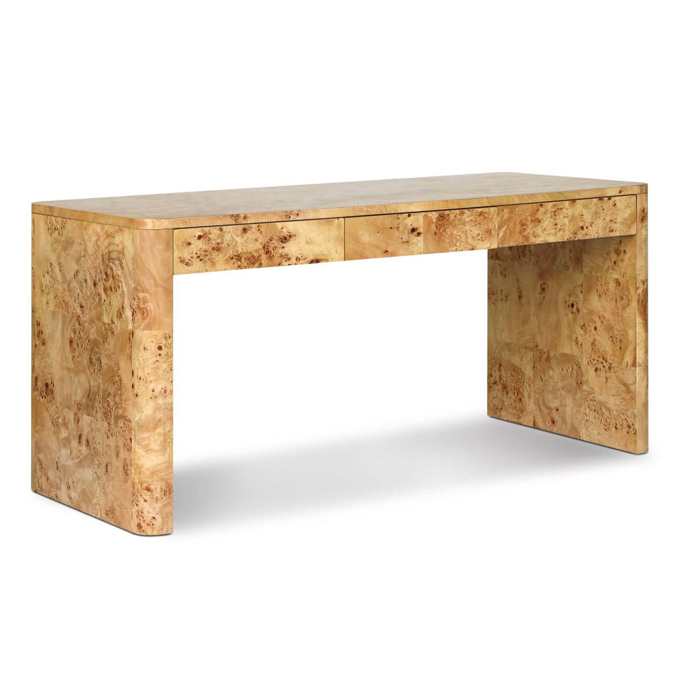 Mullins Desk, Natural Mappa Burl by Four Hands-Furniture - Office-High Fashion Home