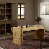 Mullins Desk, Natural Mappa Burl by Four Hands-Furniture - Office-High Fashion Home