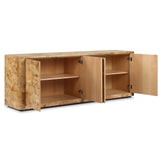 Mullins Media Console, Natural Mappa Burl by Four Hands-Furniture - Storage-High Fashion Home