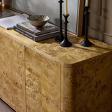 Mullins Media Console, Natural Mappa Burl by Four Hands-Furniture - Storage-High Fashion Home
