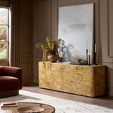 Mullins Media Console, Natural Mappa Burl by Four Hands-Furniture - Storage-High Fashion Home