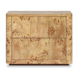 Mullins Nightstand, Natural Mappa Burl by Four Hands-Furniture - Bedroom-High Fashion Home