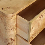 Mullins Nightstand, Natural Mappa Burl by Four Hands-Furniture - Bedroom-High Fashion Home