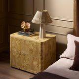 Mullins Nightstand, Natural Mappa Burl by Four Hands-Furniture - Bedroom-High Fashion Home