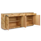 Mullins Sideboard, Natural Mappa Burl by Four Hands-Furniture - Storage-High Fashion Home