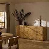 Mullins Sideboard, Natural Mappa Burl by Four Hands-Furniture - Storage-High Fashion Home