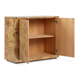 Mullins Small Cabinet, Natural Mappa Burl by Four Hands-Furniture - Storage-High Fashion Home
