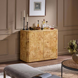 Mullins Small Cabinet, Natural Mappa Burl by Four Hands-Furniture - Storage-High Fashion Home