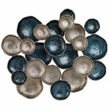 Multi-Disc Wall Decor, Blue/Silver