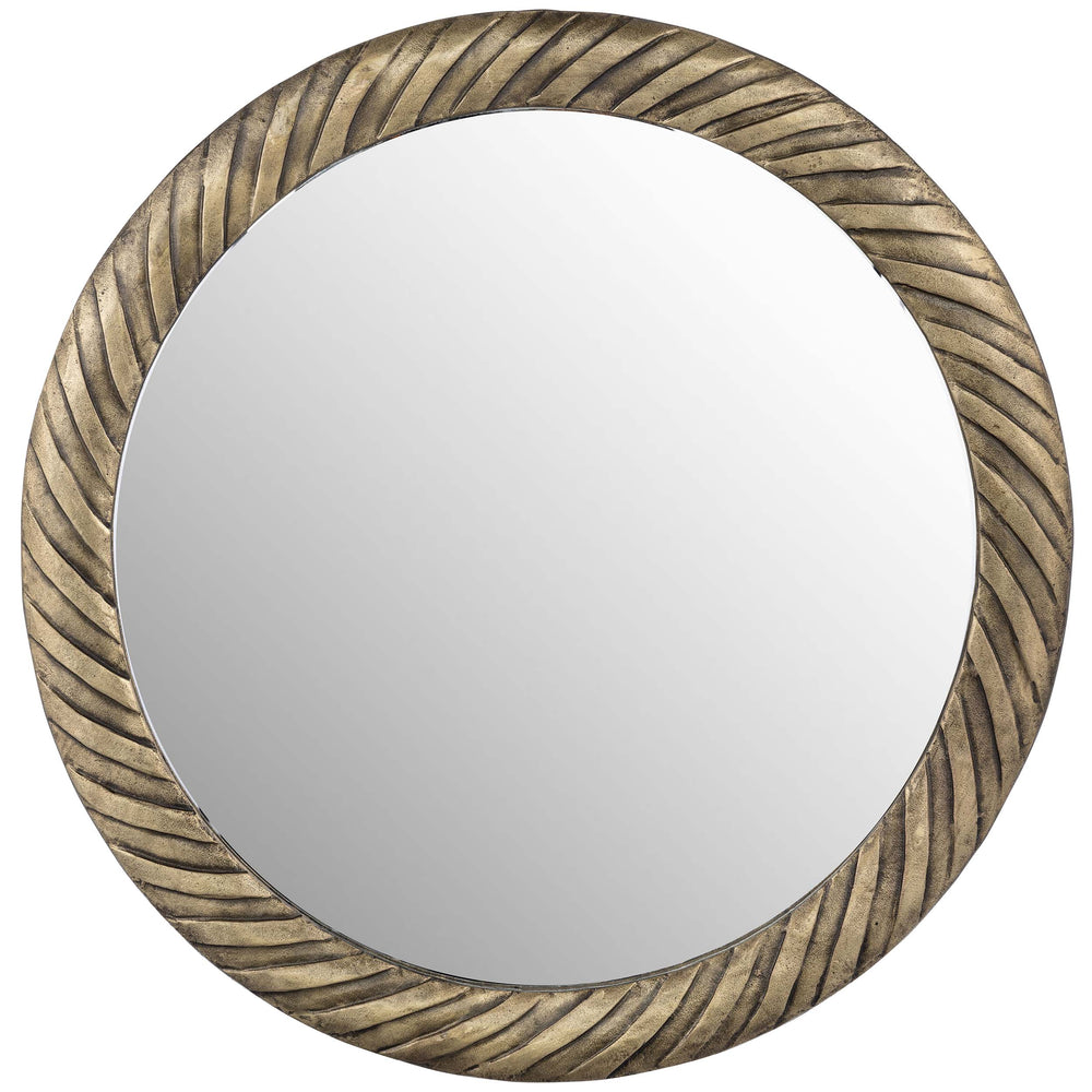 Hurricane Pattern Mirror, Bronze