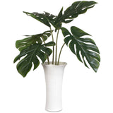 Muse Monstera Centerpiece, White-Accessories-High Fashion Home
