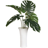 Muse Monstera Centerpiece, White-Accessories-High Fashion Home