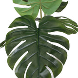 Muse Monstera Centerpiece, White-Accessories-High Fashion Home