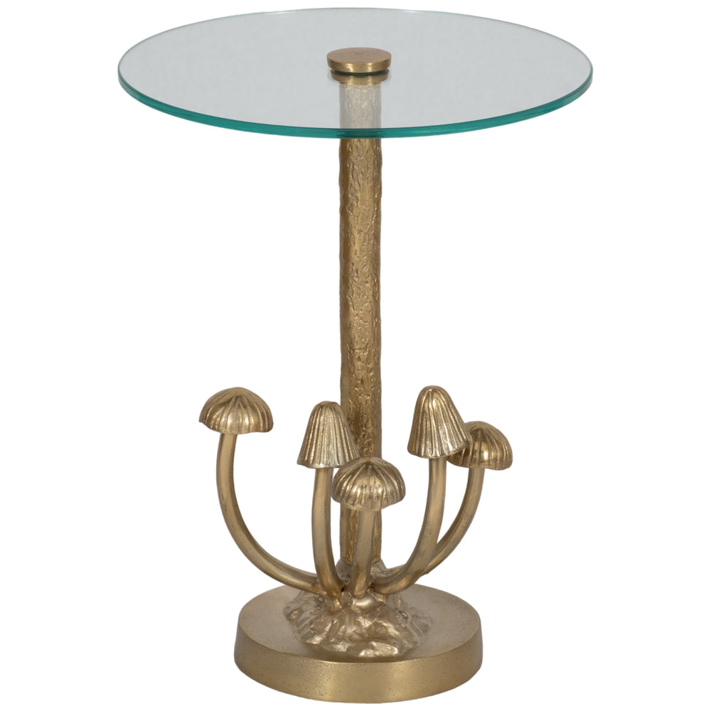 Mushrooms Accent Table, Gold