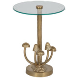 Mushrooms Accent Table, Gold