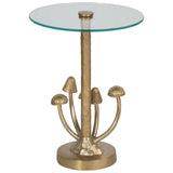 Mushrooms Accent Table, Gold