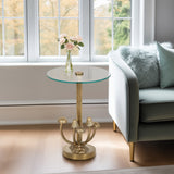 Mushrooms Accent Table, Gold