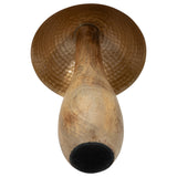 Mushroom w/Wood Base, Gold-Accessories-High Fashion Home