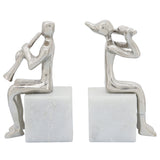 Musicians on Marble Base, Silver-Accessories-High Fashion Home