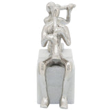 Musicians on Marble Base, Silver-Accessories-High Fashion Home