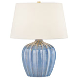 Myla Table Lamp, Aged Brass/Ceramic Spring Lake