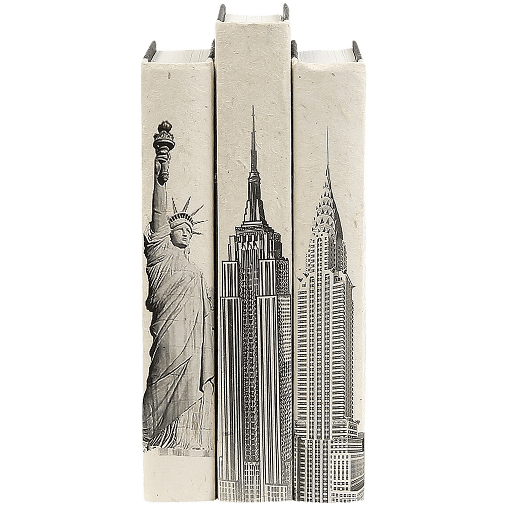 Decorative Stack of Books, New York Landmarks