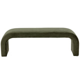 Nahara Bench, Bergen Olive-Furniture - Benches-High Fashion Home