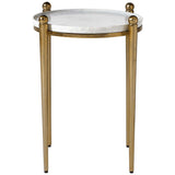 Nahunta Accent Table, Antique Brass