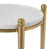 Nahunta Accent Table, Antique Brass