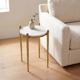 Nahunta Accent Table, Antique Brass