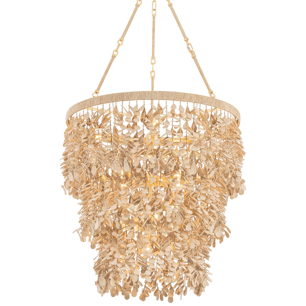 Naxos 12 Light Chandelier, Vintage Gold Leaf
