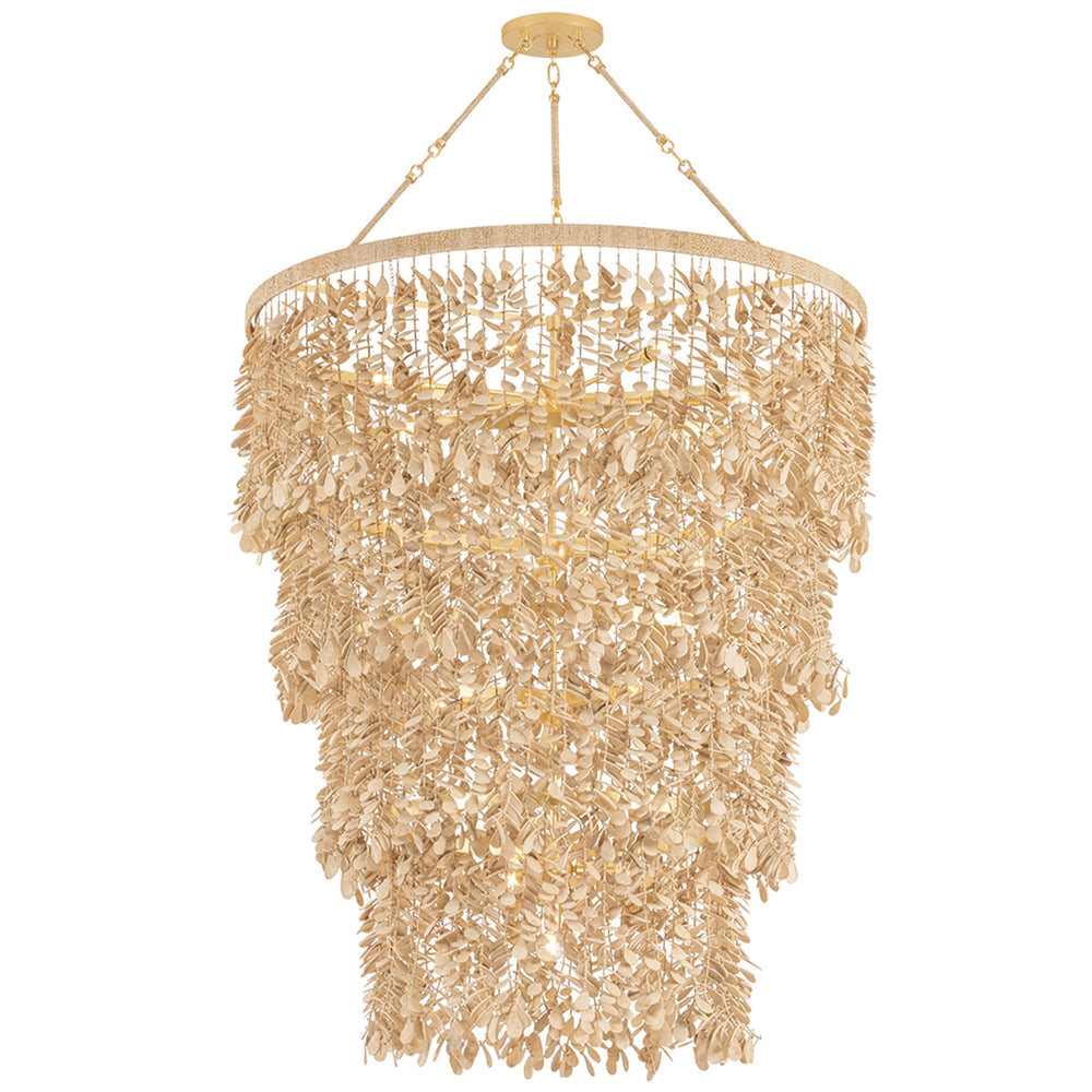 Naxos 18 Light Chandelier, Vintage Gold Leaf