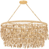 Naxos 9 Light Chandelier, Vintage Gold Leaf