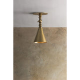 Necessity Wall Sconce, Patina Brass